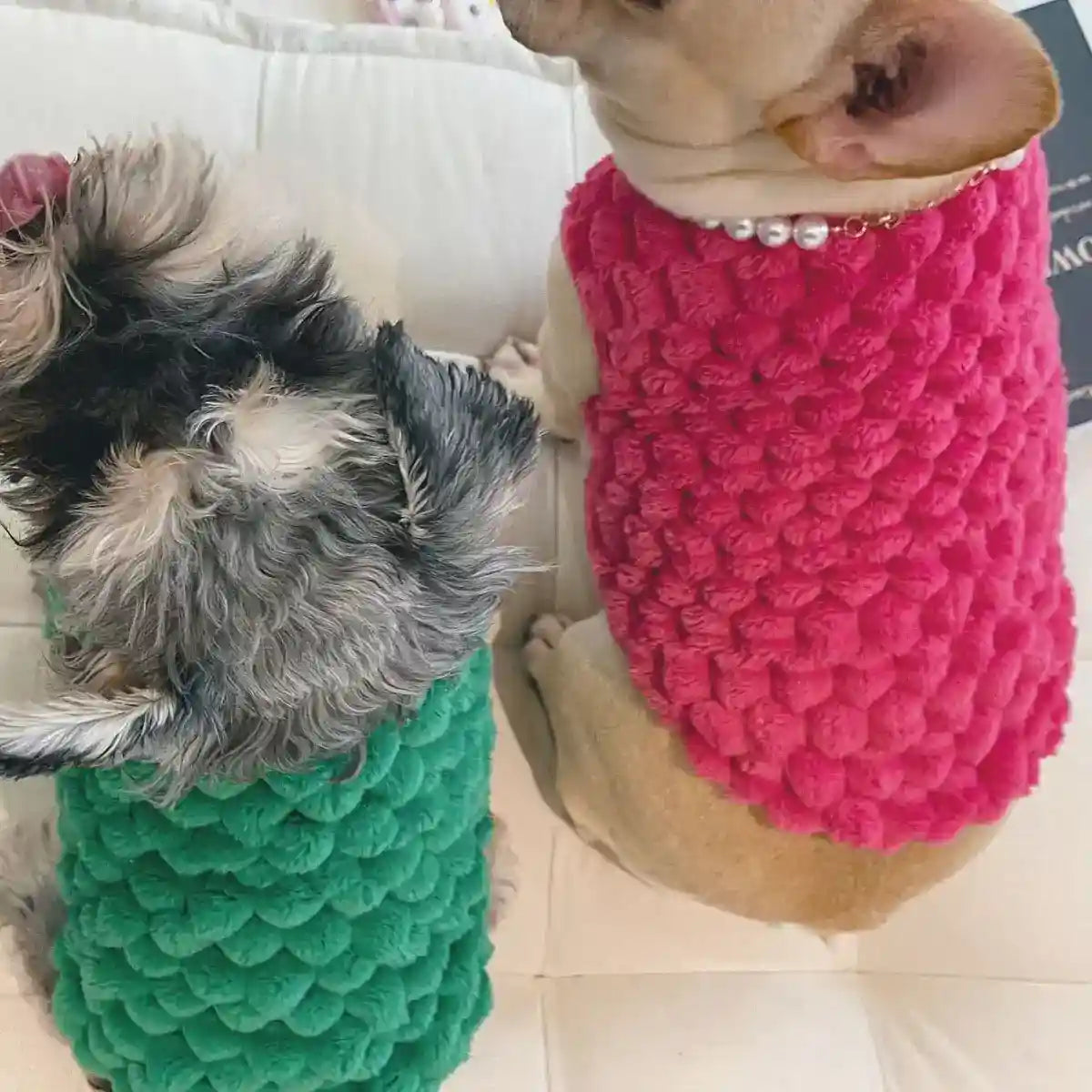 Cappottino Smanicato Camino Pile - Smeraldo Rosa Agata by Dog Moda