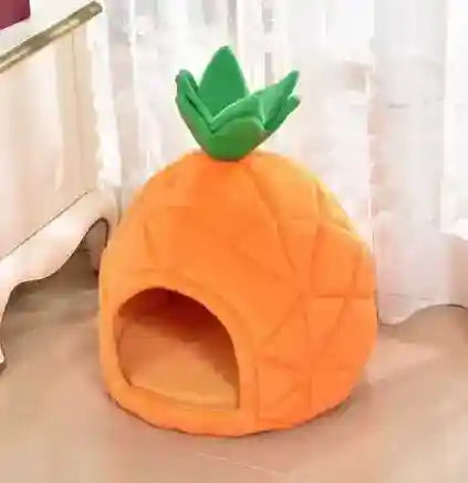 Lettino Ananas Arancione con ciuffetto per cani by Innopet