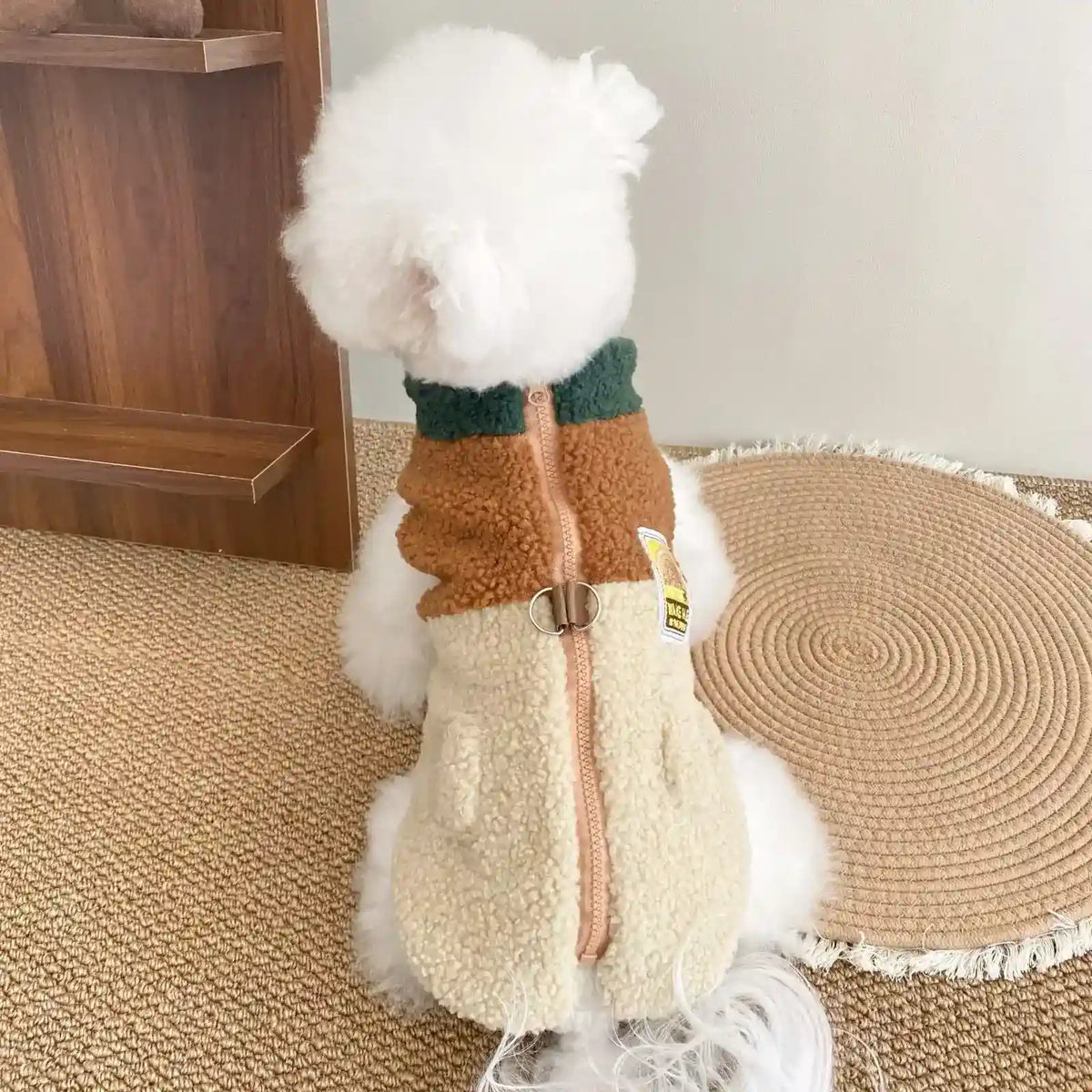 Cappotto Cani Gatti Wake Me Pile - Zip Smanicato Marrone by Dog Moda