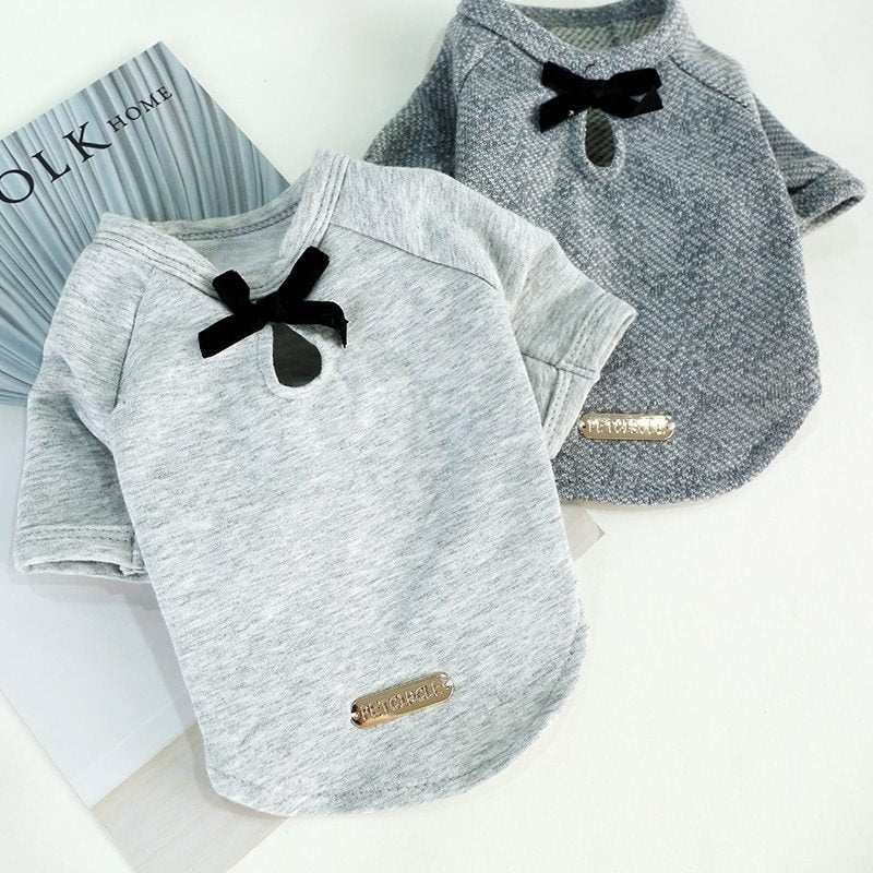 Baumwoll-Hunde-T-Shirt „Little Bow“