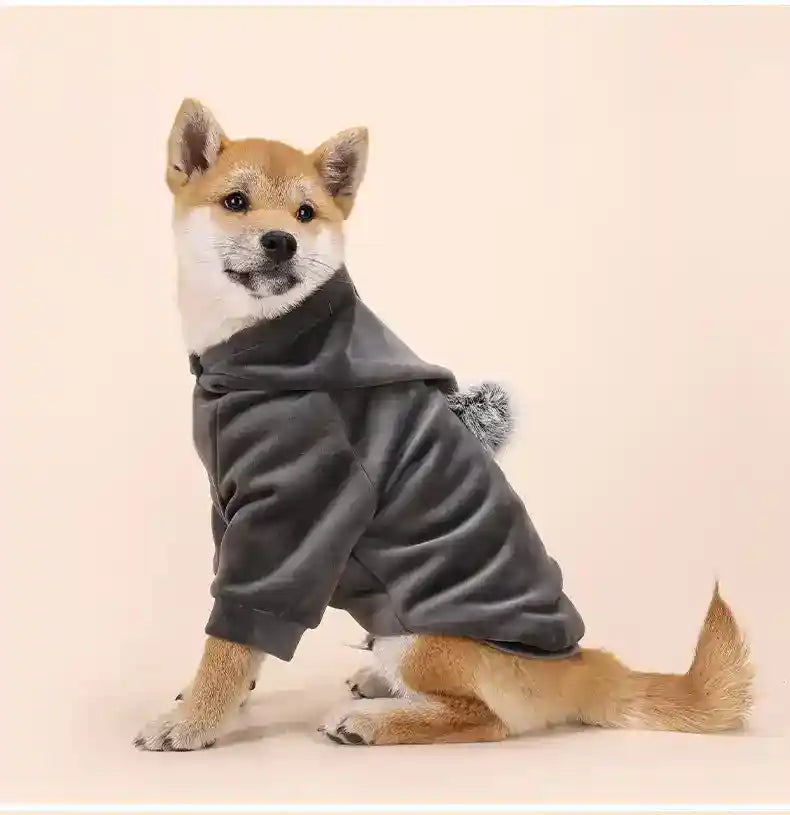 Felpa per cani Akita Inu con cappuccio e pon pon - Calore e Stile per i mesi invernali by Dog Moda