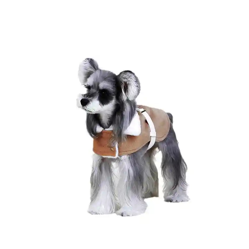 Cappotto per Cani Pawsmoment - Scamosciato con Pelliccia by Dog Moda