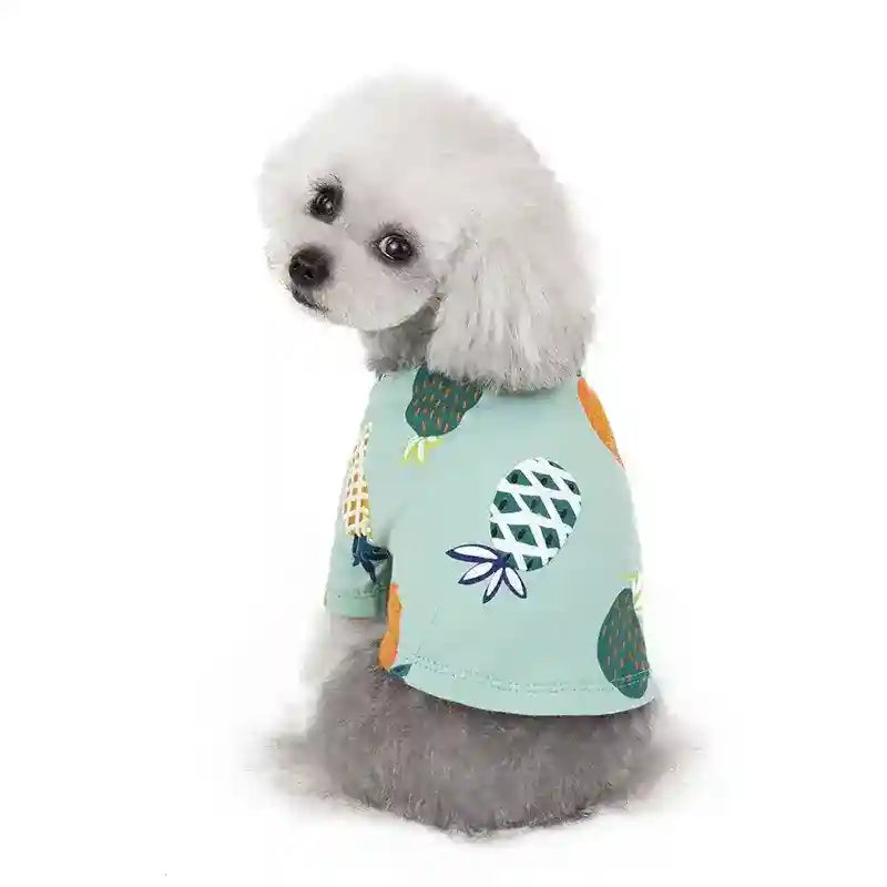 Maglietta per cani colorata "Green Ananas" by Dog Moda