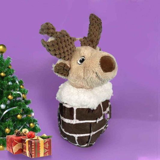 Gioco in Peluche Natalizio per Cani – Camino con Personaggi Festivi by Dog Moda