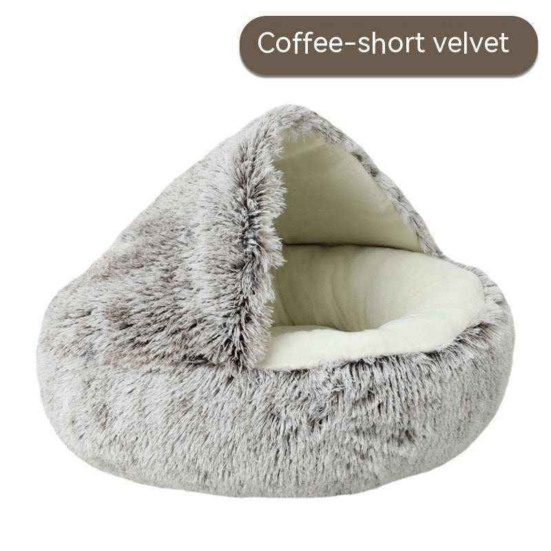 Cuccia per cani in pile con copertina - foto 4