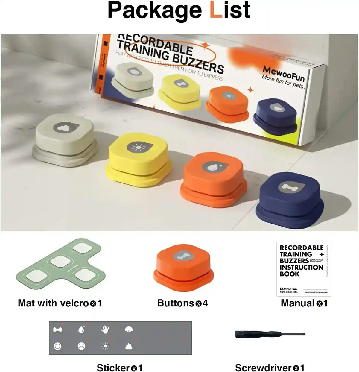 Pulsanti per cani interattivi programmabili "Tiles" by Dog Moda