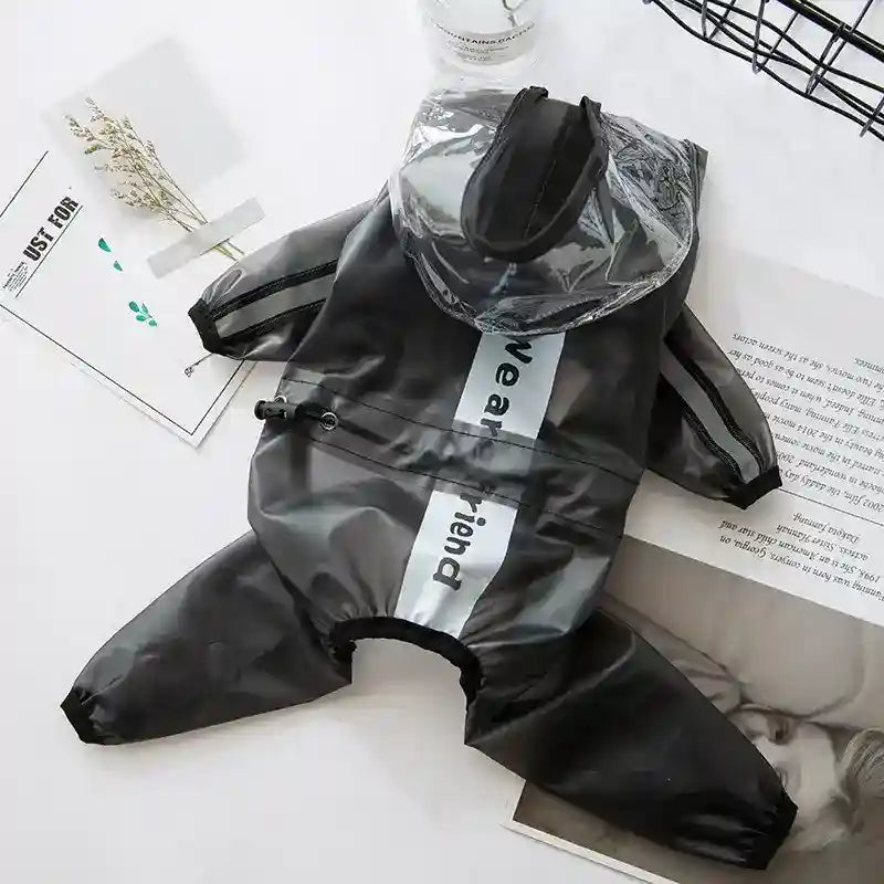 Impermeabile Trasparente con Visiera per Cani - Protezione Totale - Dog Moda