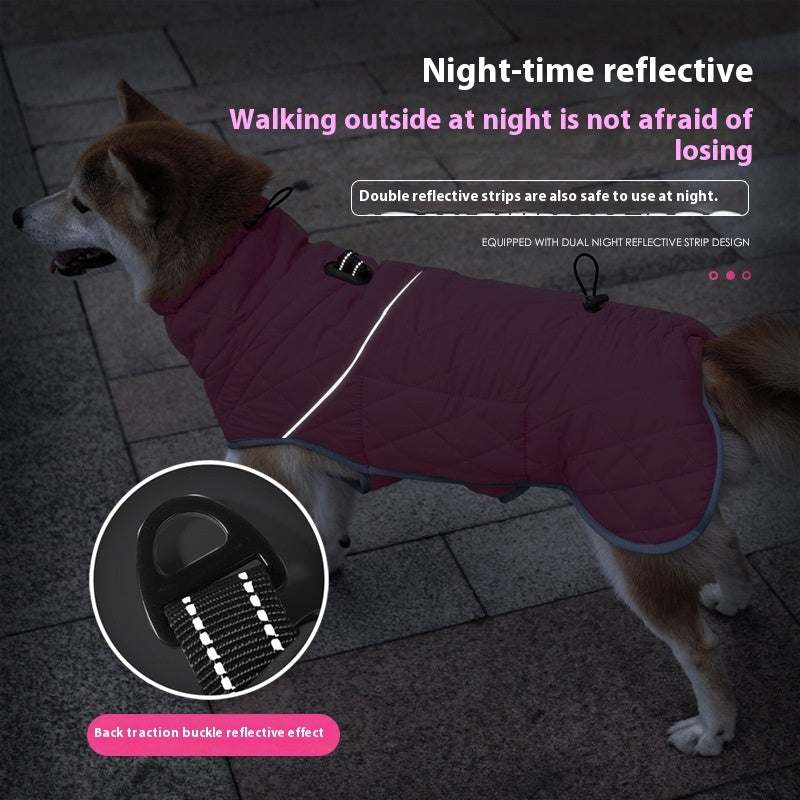 Cappotto per cani "Rose" riflettente impermeabile con gancio | DogModa