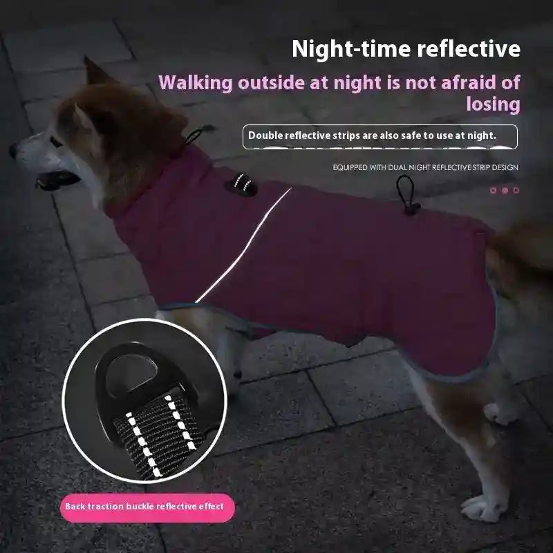 Cappotto per cani "Rose" riflettente impermeabile con gancio | DogModa by Dog Moda