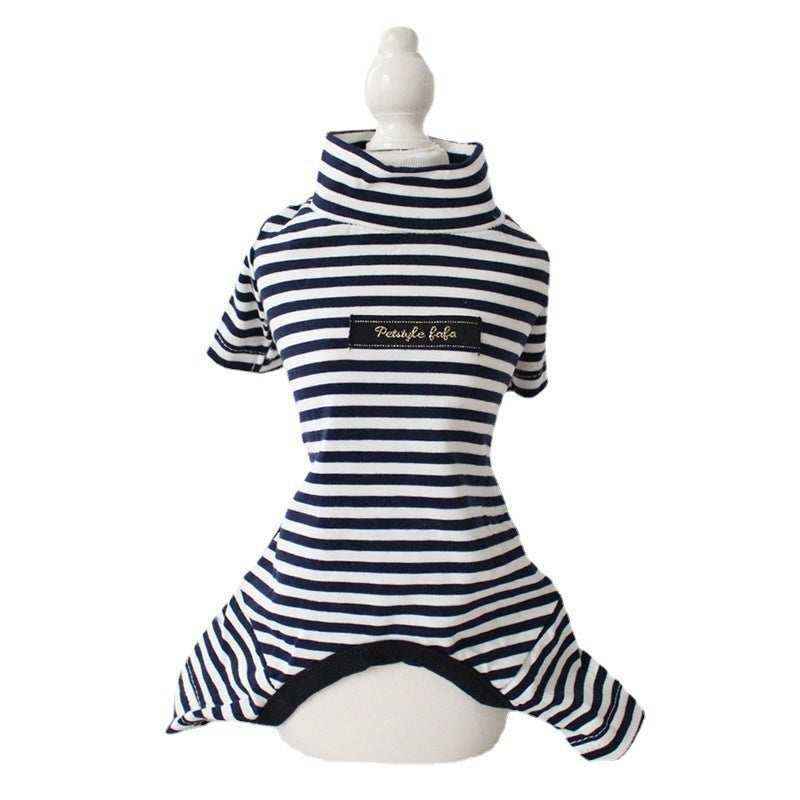 Tuta Pigiama per Cani a Righe con Quattro Zampine – Morbido Cotone by Dog Moda