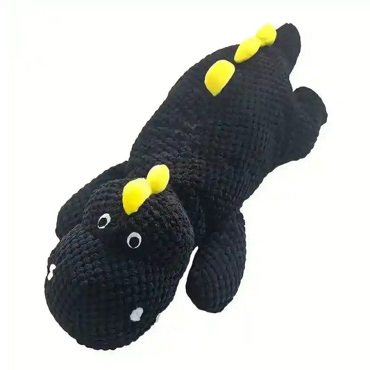 Peluche Drago Nero Cani 50cm Interattivo Morbido by Dog Moda