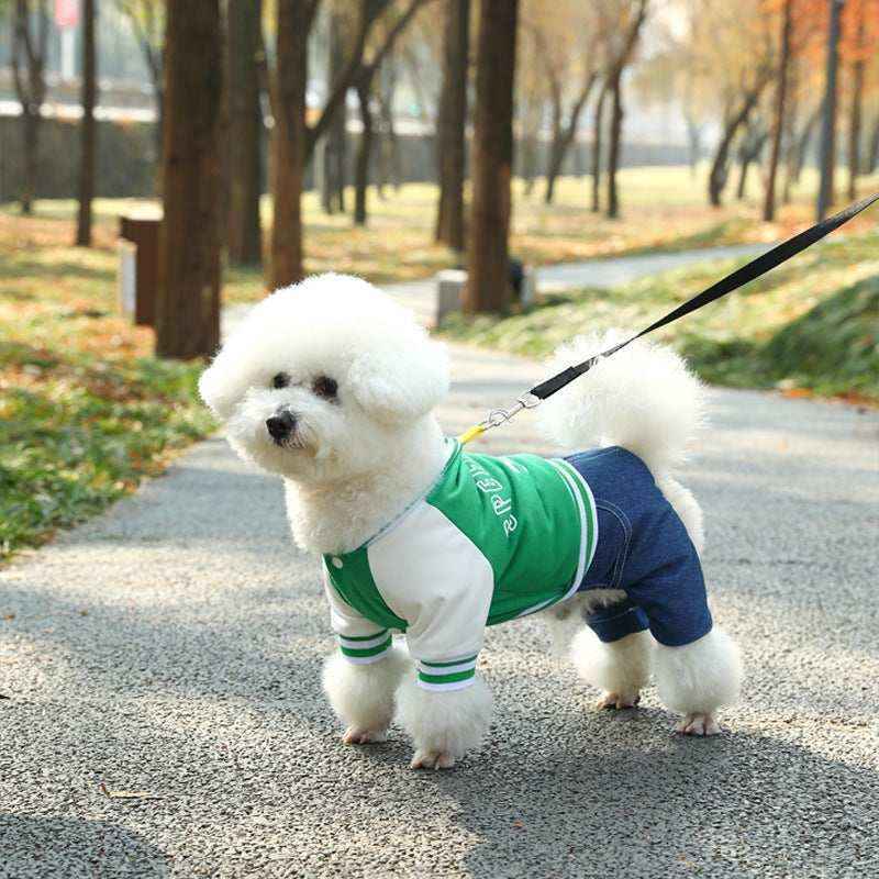 Cappottino per Cani "Speed Limit" – Felpa con Anello Pettorina e Denim by Dog Moda