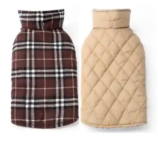 Cappotto per Cani Smanicato per Labrador Golden Retriver - Modello "Tartan" - Dog Moda