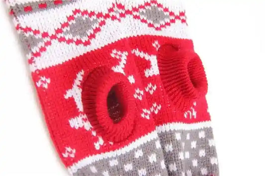 Maglione Natalizio Rosso con Ricamo per Cani – Stile e Comfort per le Feste by Dog Moda