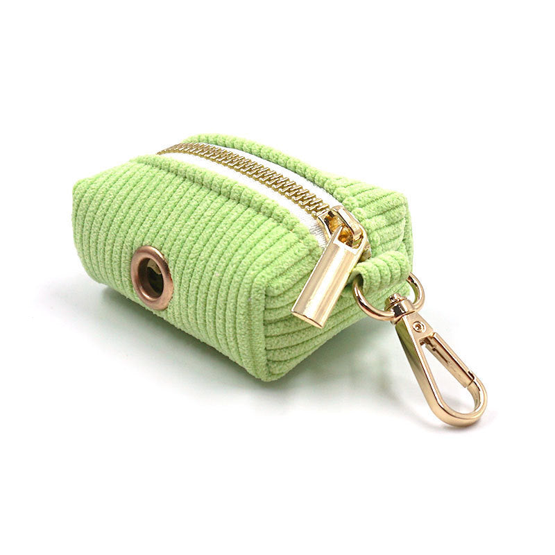 Velvet Pet Poop Bag Holder - Elegance and Practicality for Walks