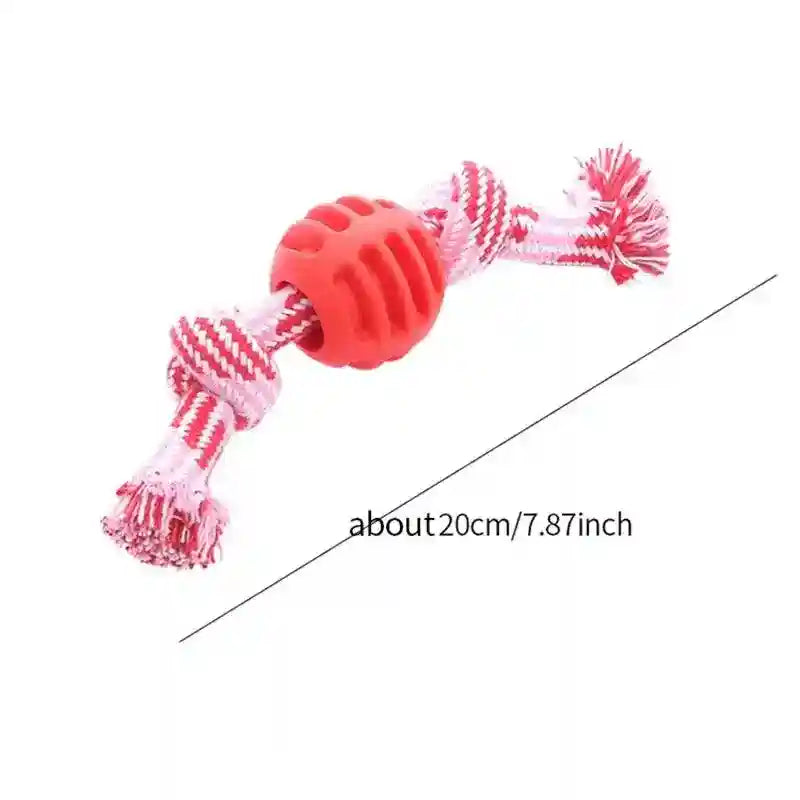 Corda con Pallina Cani - Gioco Masticazione Resistente by Dog Moda