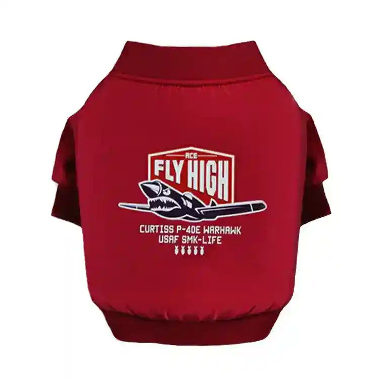 Cappotto per cani "Fly High" imbottito con pile e bottoni | DogModa by Dog Moda