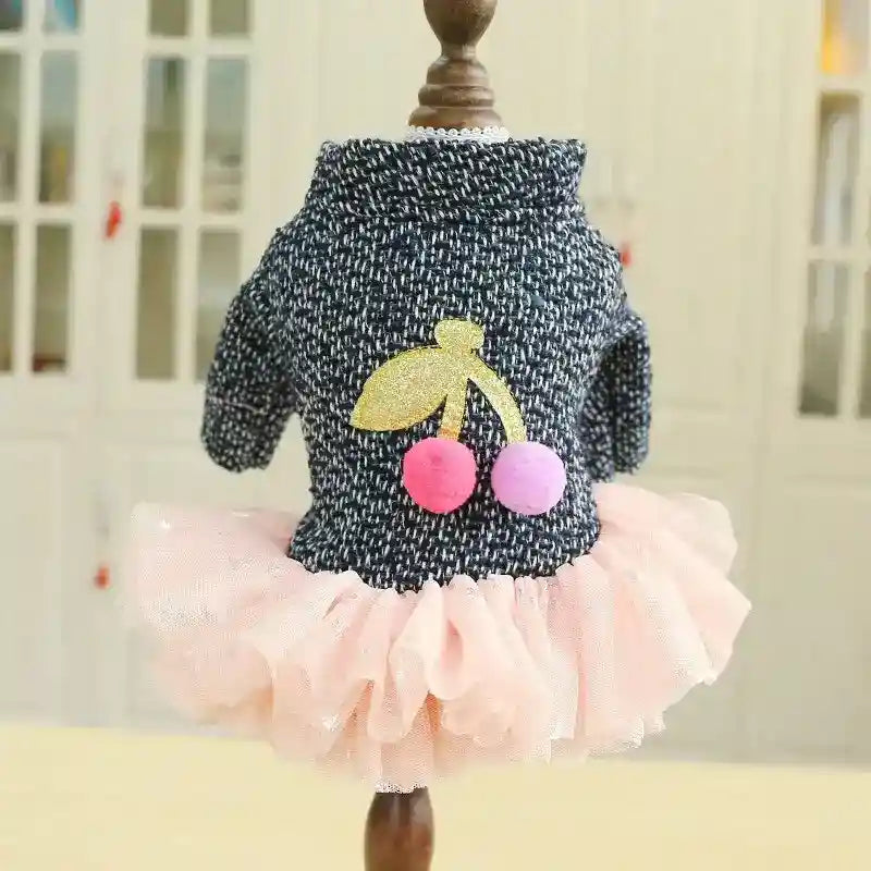 Vestitino per cani con gonnellina in tulle "Cherry" by Dog Moda