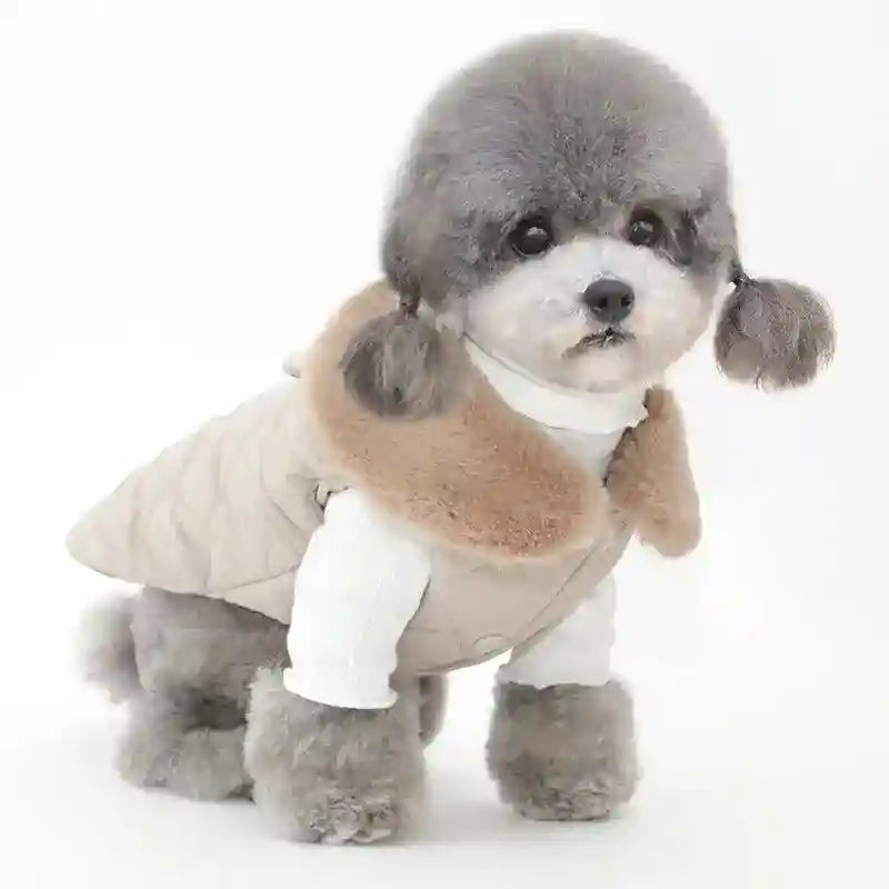 Cappotto Cani Trapuntato Ecopelliccia Smanicato by Dog Moda