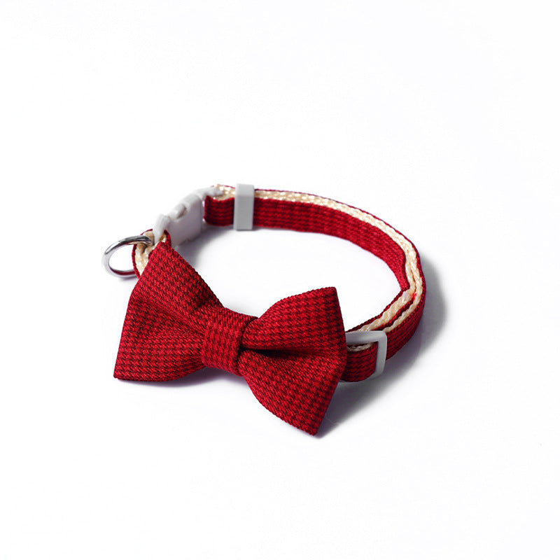Collare Elegante per Cani con Fiocco – Regolabile in 4 Colori