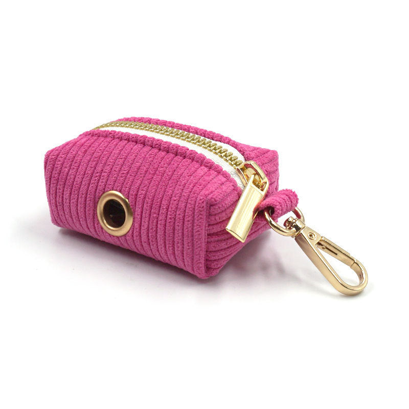 Velvet Pet Poop Bag Holder - Elegance and Practicality for Walks