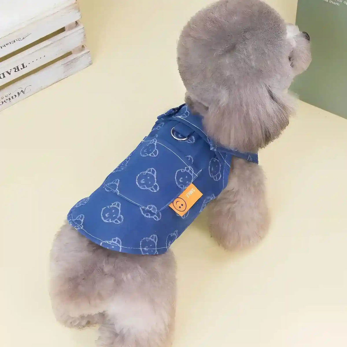 Vestito Jeans per Cani con Pettorina - Gonnellina o Giacchetta by Dog Moda