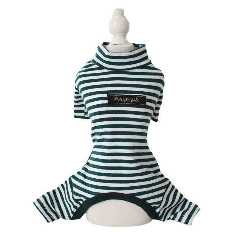 Tuta Pigiama per Cani a Righe con Quattro Zampine – Morbido Cotone by Dog Moda