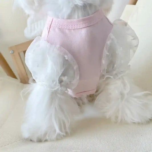 Vestitino Elegante per Cani con Maniche in Tulle - Dog Moda