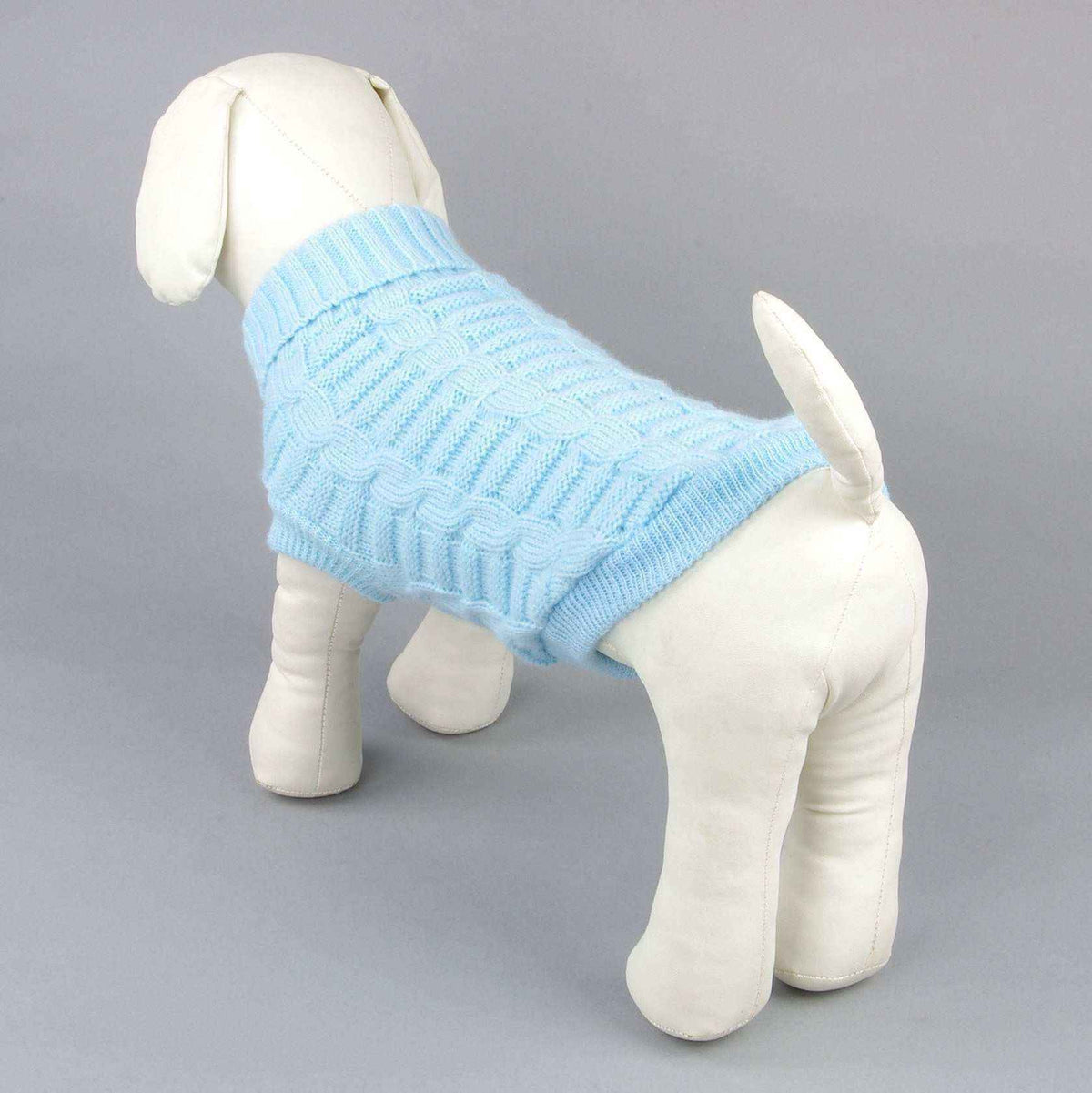 Maglione per cani tinta unita con fantasia in rilievo "Fior di latte" by Dog Moda