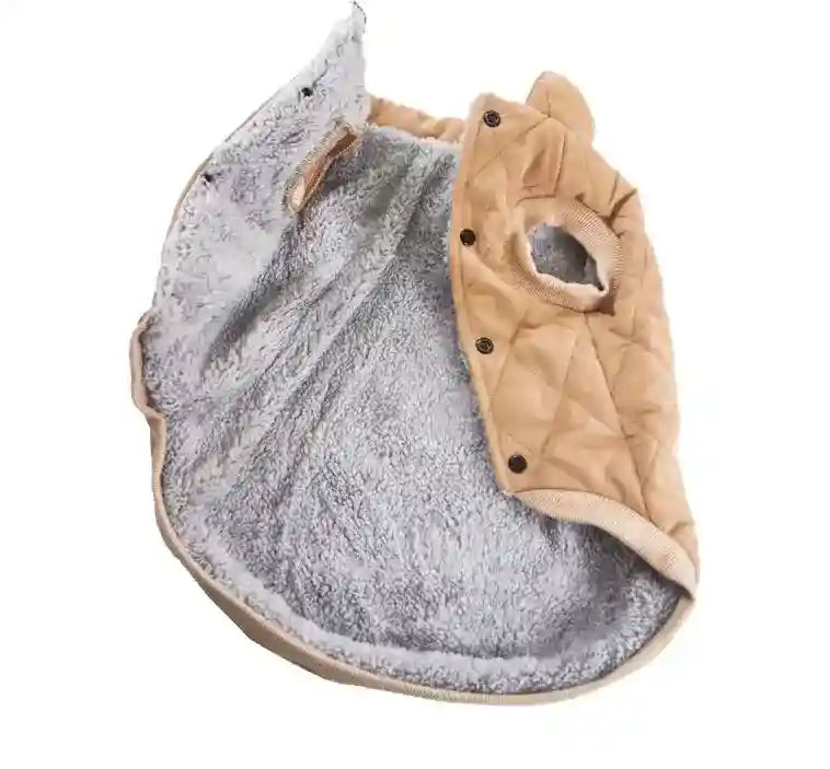 Cappotto Bassotto Dolce Trapuntato Rombi Imbottito Pile by Dog Moda