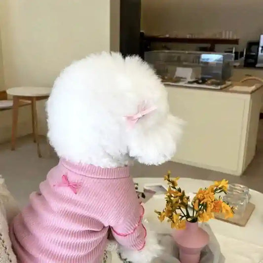 Maglietta per Cani Maltese con Fiocco - Rosa, Bianco o Nero by Dog Moda