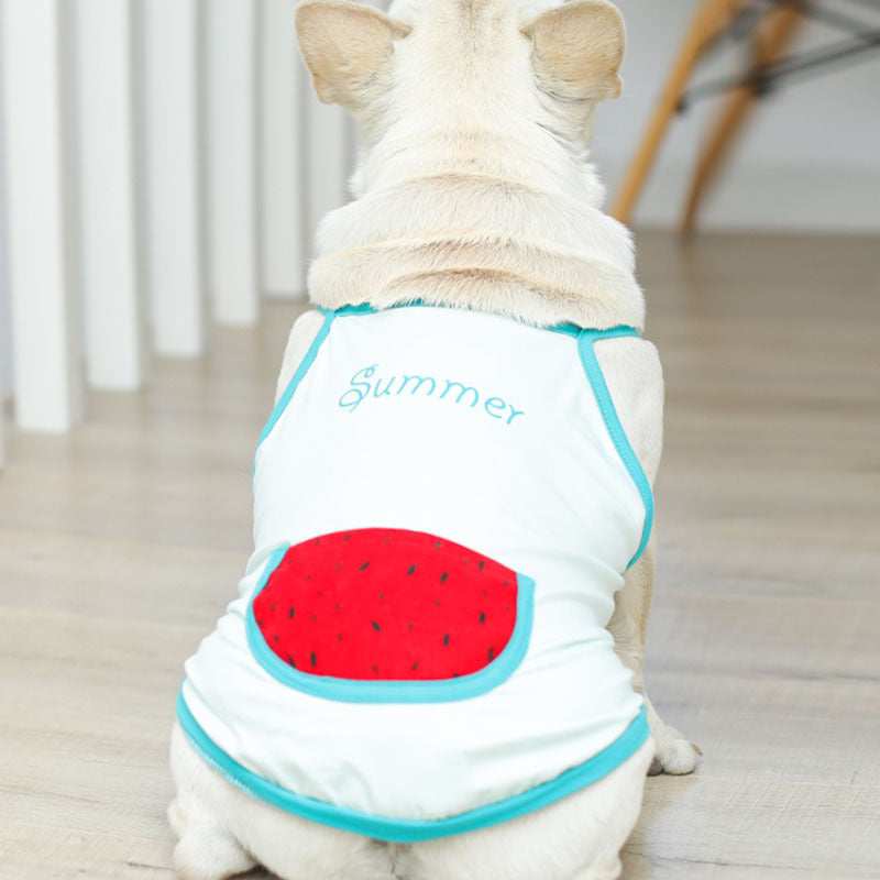 Canottiera per cani e Bulldog "Anguria"