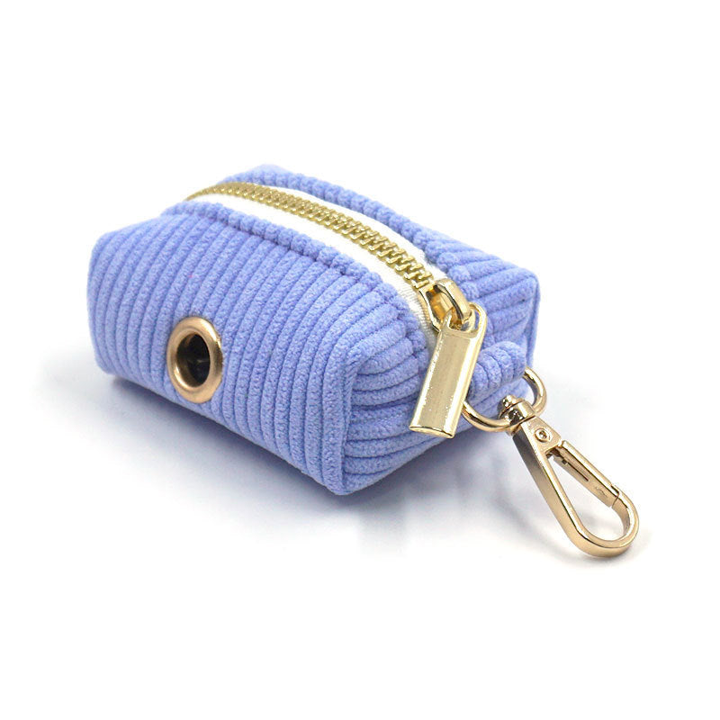 Velvet Pet Poop Bag Holder - Elegance and Practicality for Walks