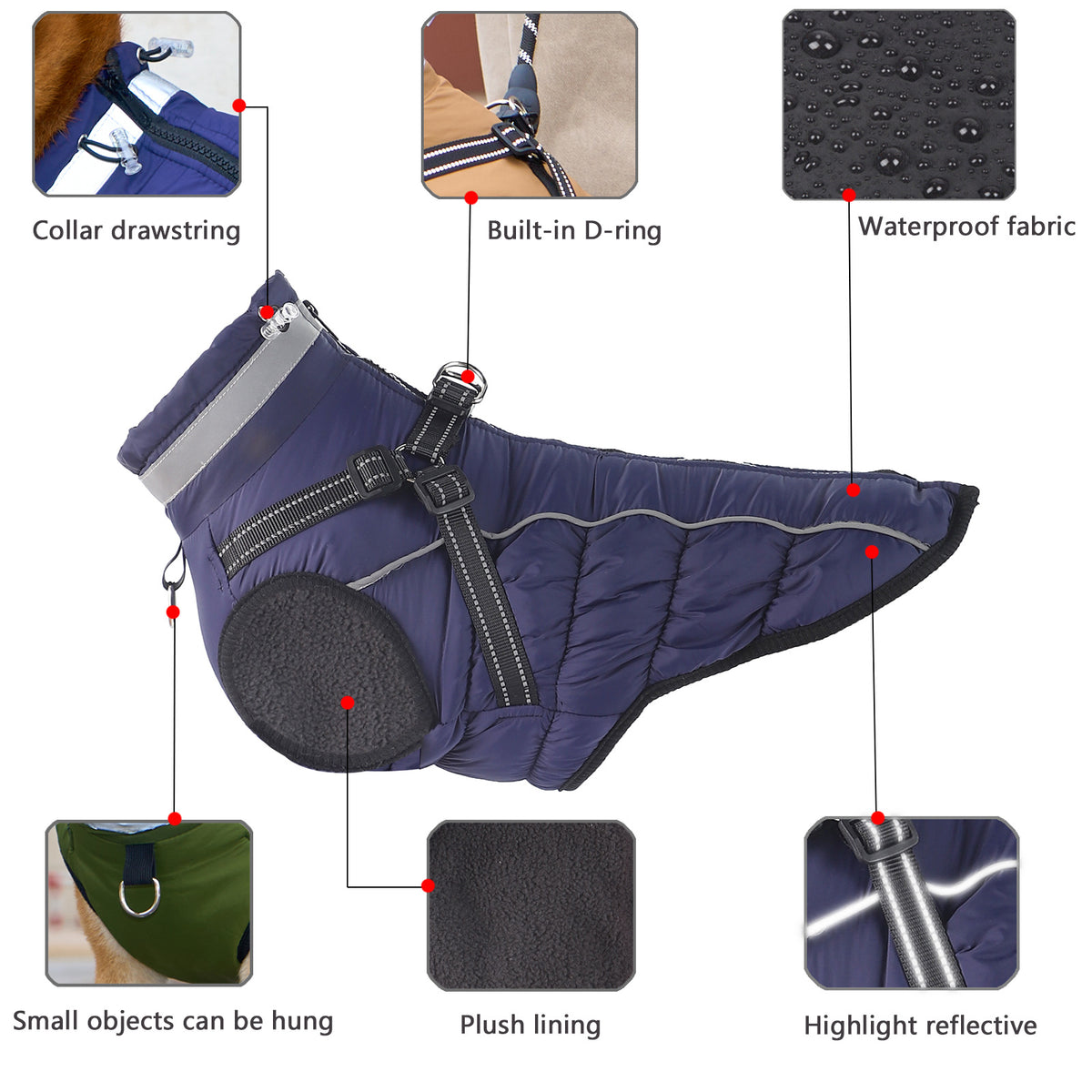 Cappotto Cani Arctic Shield - Impermeabile Imbottito Zip by Dog Moda