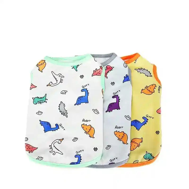 Maglia per Cani “DinoStyle” – Dinosauri Colorati e Tessuto Morbido by Dog Moda