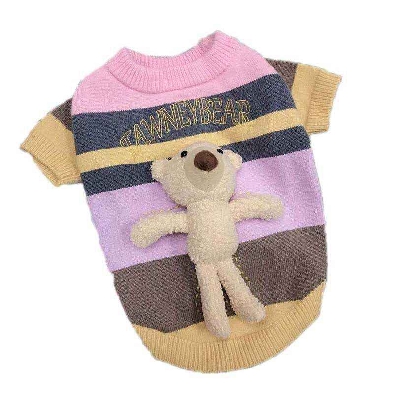 Maglione per Cani "Tawney Bear" con Orsetto Cucito sul Dorso by Dog Moda