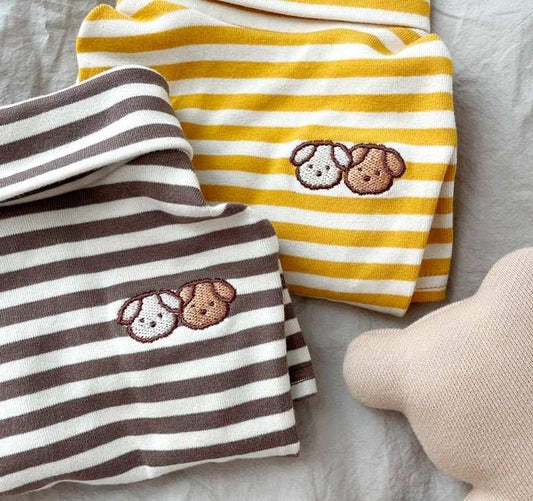 "Sunny Side" Striped Dog Shirt