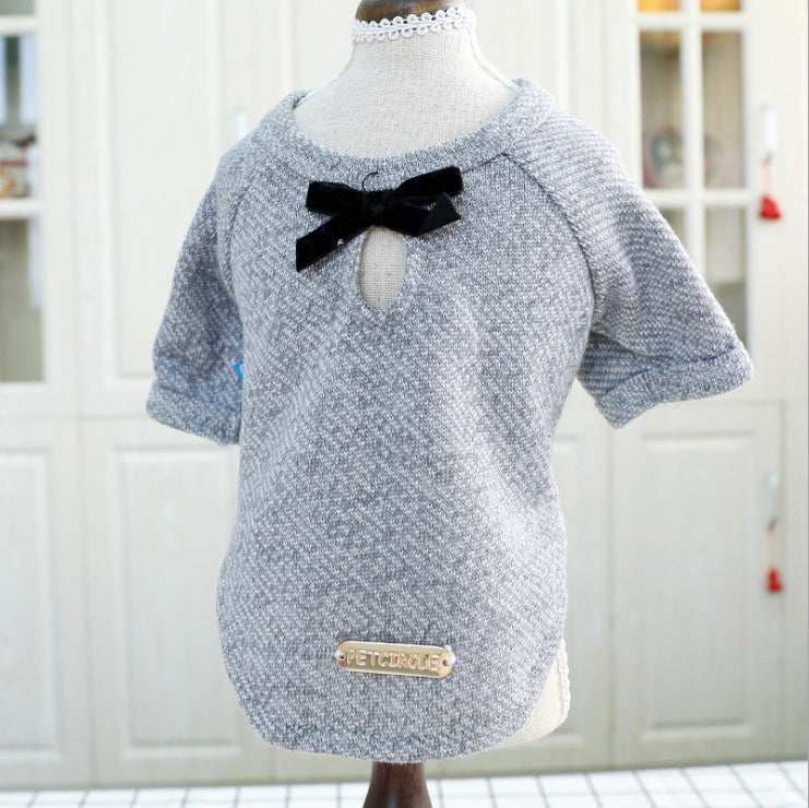 Baumwoll-Hunde-T-Shirt „Little Bow“