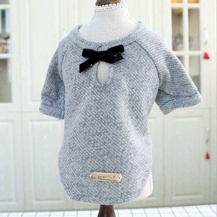 Maglietta per cani in cotone "Little Bow" by Dog Moda