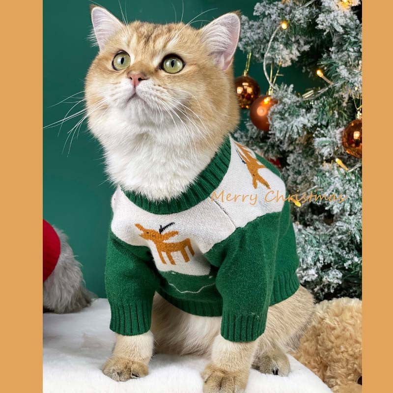 Reindeer Christmas Sweater for Dogs and Cats – Perfect for the Holidays