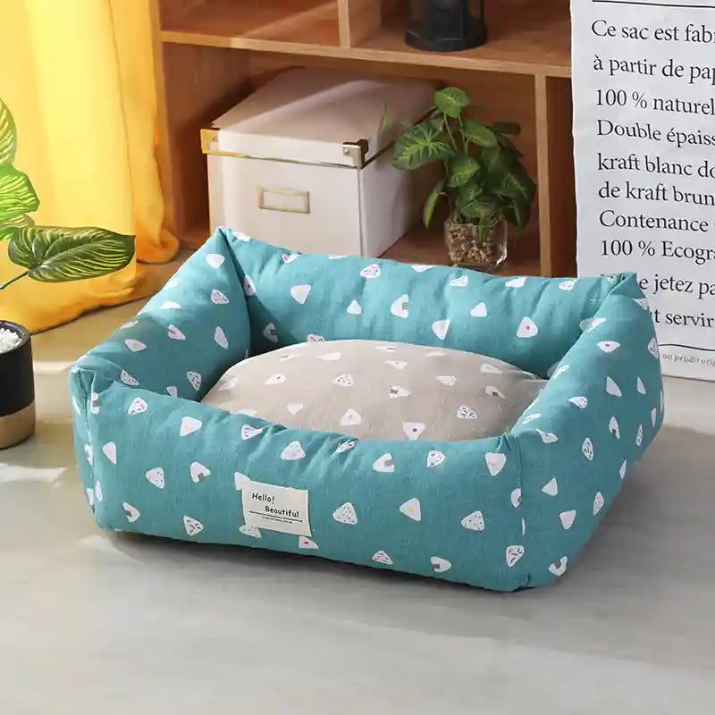 Cuccia Rettangolare per Cani - Lino Naturale Premium by Dog Moda