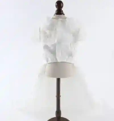Vestitino da cerimonia per cani bianco con strascico "Tiana" by Dog Moda