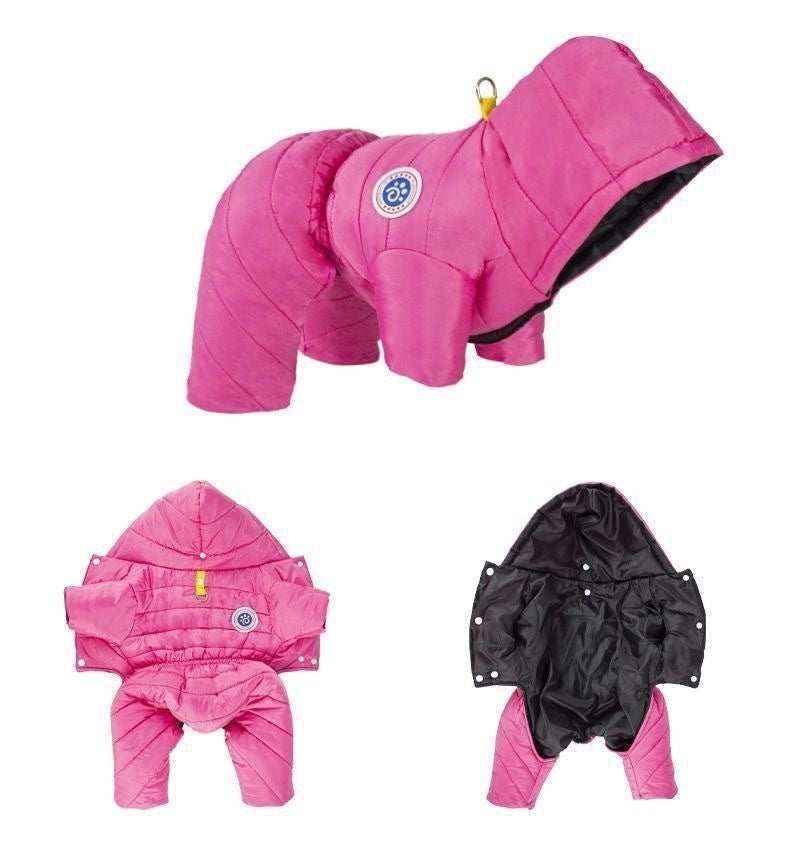 Piumino per Cani "Chamonix" con Cappuccio e Anello Pettorina - Protezione Completa by Dog Moda