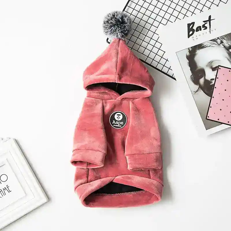 Felpa per cani con cappuccio Ponpon "Ape" by Dog Moda