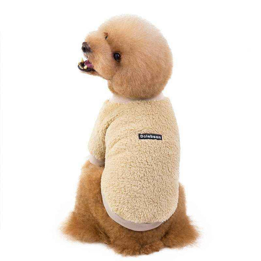 Felpa in pile per cani a tinta unita "Dolebean" by Dog Moda