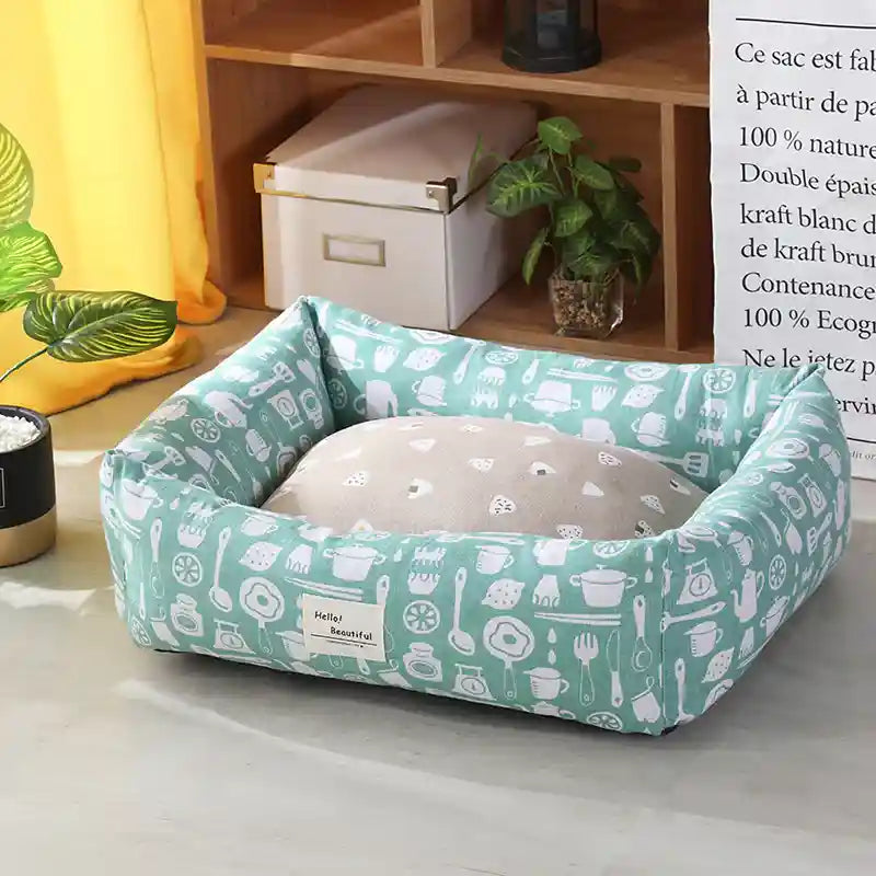Cuccia Rettangolare per Cani - Lino Naturale Premium by Dog Moda