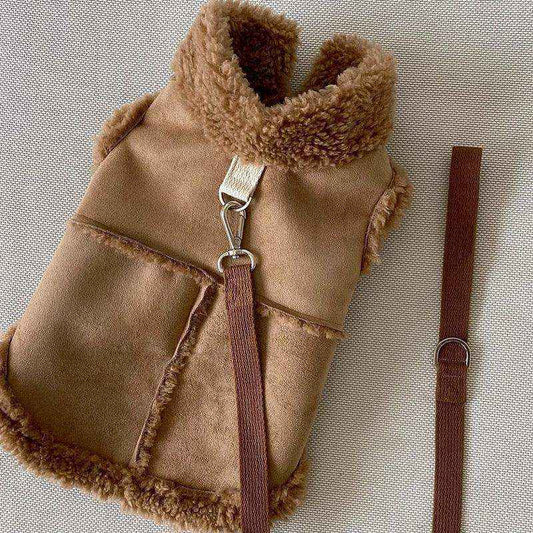 Cappotto Scamosciato con Pettorina per Cani | Dogmoda.it by null