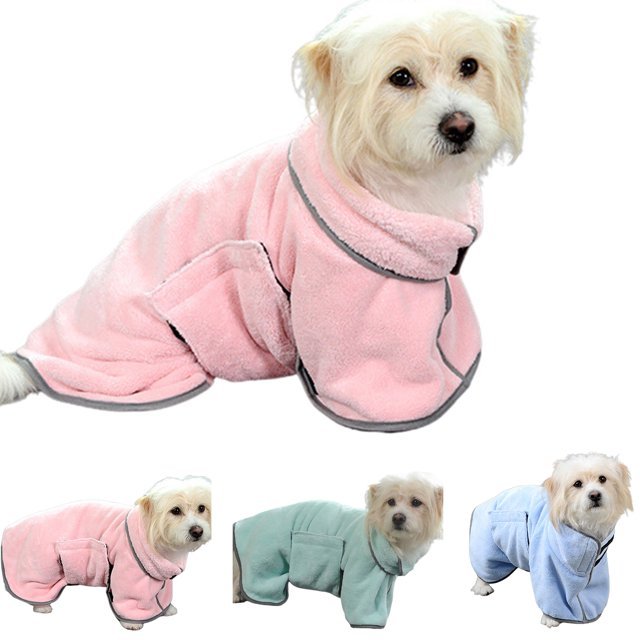 Absorbent and Soft Terry Bathrobe for Dogs and Cats