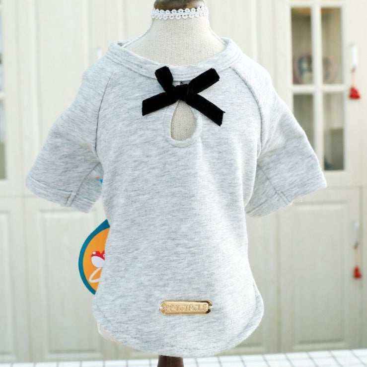 Maglietta per cani in cotone "Little Bow" by Dog Moda