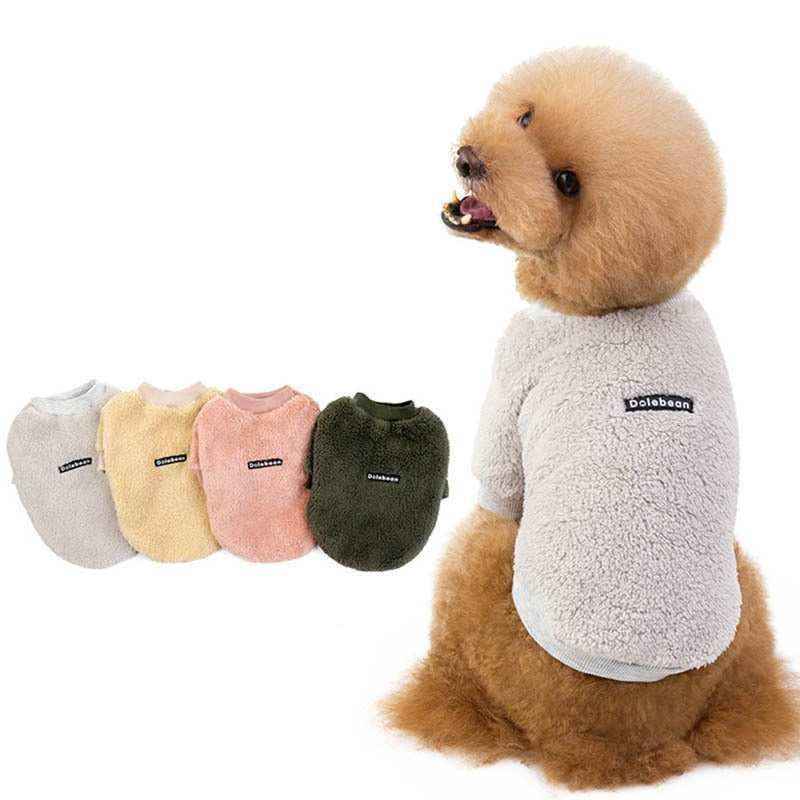Felpa in pile per cani a tinta unita "Dolebean" by Dog Moda